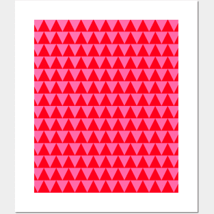 Pink Zig Zag Design with Red Posters and Art